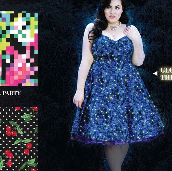 Cherry Velvet Doris Dress in Evening Constellation - Picture 4 of 5